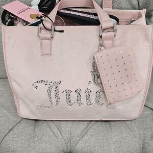 Juicy Couture Light Pink Tote with Studded Pouch